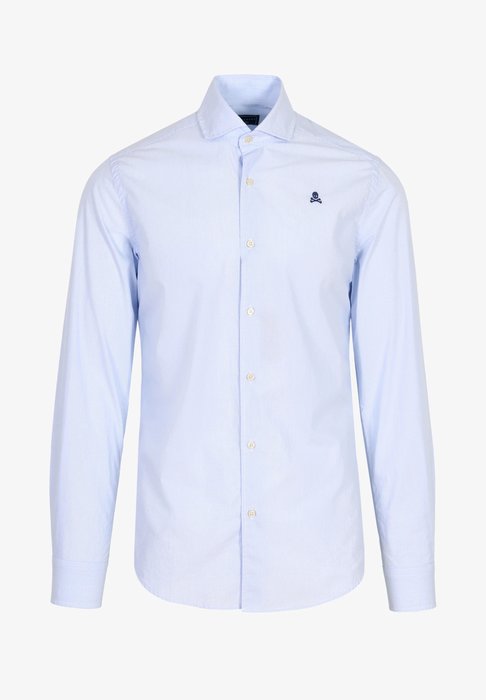 SHIRT WITH CONTRAST SKULL skyblue check 24424 #172