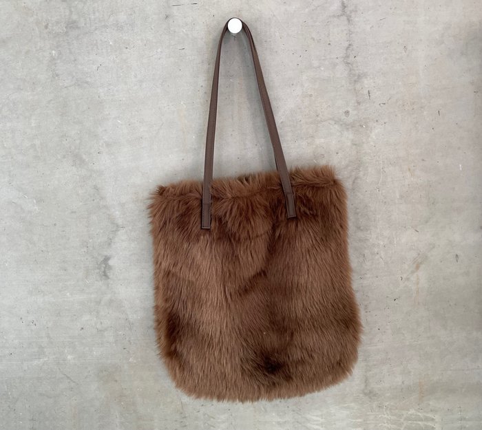 Faux shearling tote bag #93