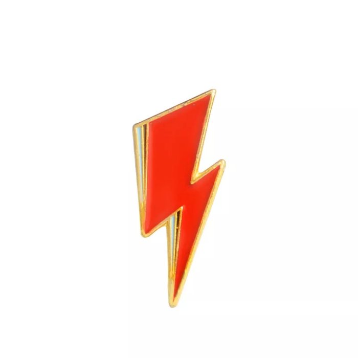 David Bowie Inspired Enamel Pin Lightning #201